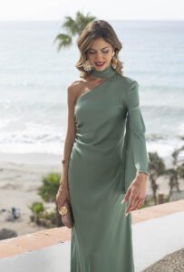 vestido cannes verdigris