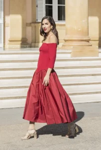 vestido dalia granate