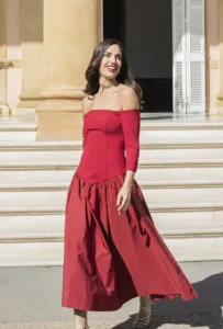 vestido dalia granate