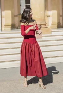 vestido dalia granate