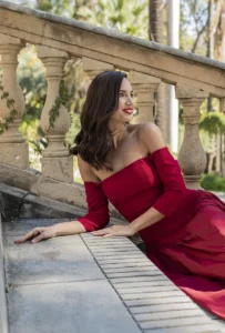 vestido dalia granate