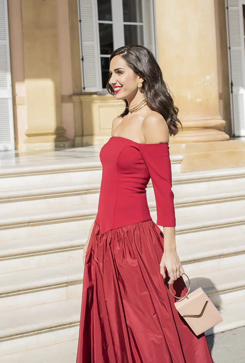 vestido dalia granate