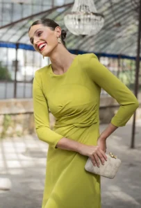 vestido noelie oliva