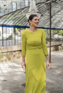 vestido noelie oliva
