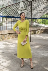 vestido noelie oliva