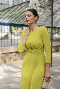 vestido noelie oliva