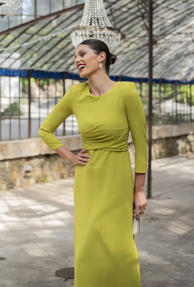 vestido noelie oliva