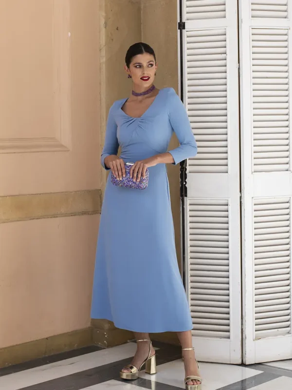 vestido martina celeste