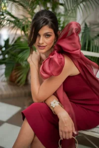 vestido camille granate