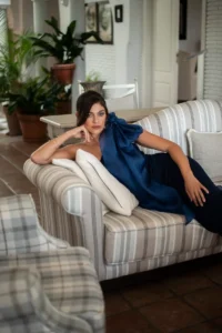 vestido camille marino