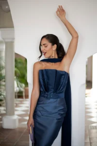 vestido maelis marino