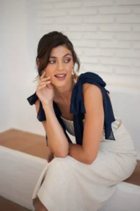 vestido clea beige