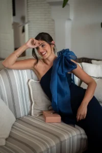 vestido camille marino
