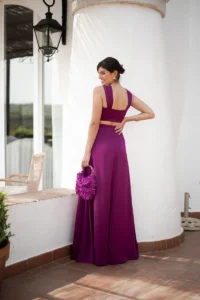 vestido petalo frambuesa