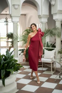 vestido camille granate