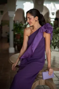 vestido camille ciruela