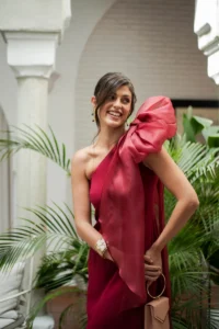 vestido camille granate