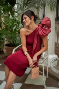 vestido camille granate