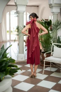 vestido camille granate