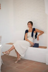 vestido clea beige