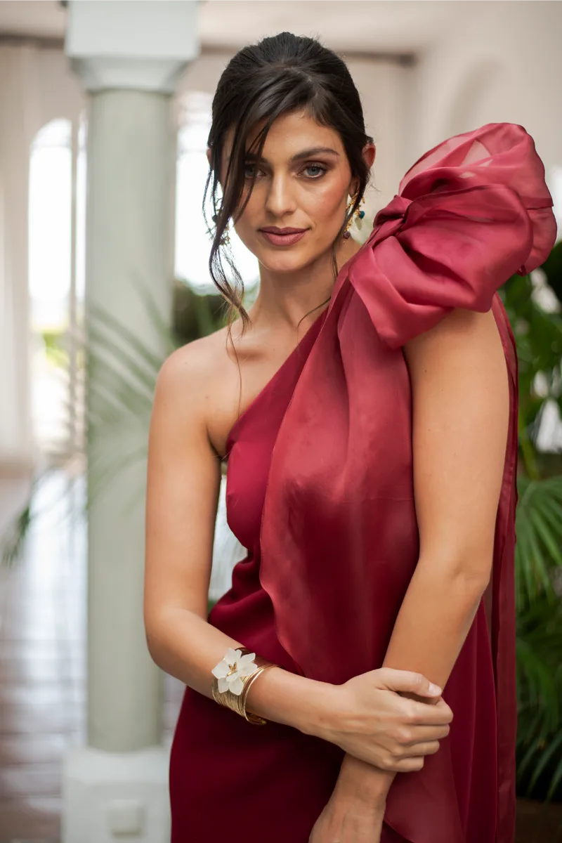 vestido camille granate