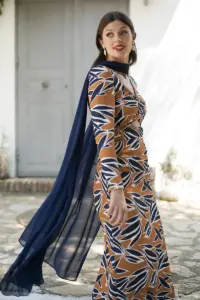 vestido serenza hojas