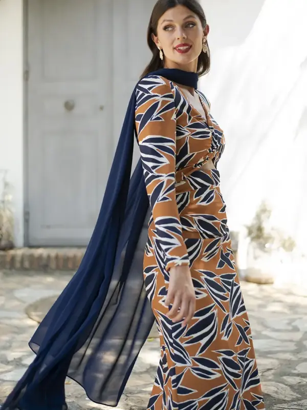 vestido serenza hojas