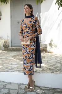 vestido serenza hojas