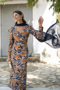 vestido serenza hojas