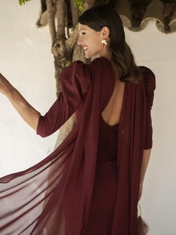vestido brisa burgundy