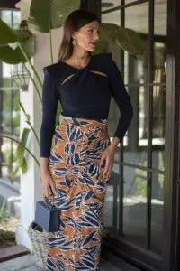 falda briela hojas