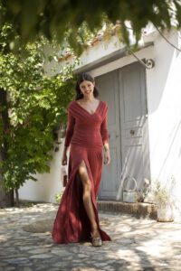 vestido velarisse teja