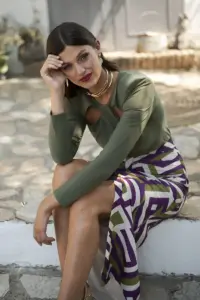 top oliviane verde