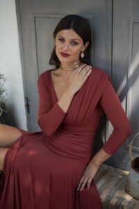 vestido velarisse teja