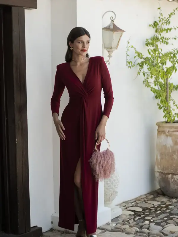 vestido eirena burgundy