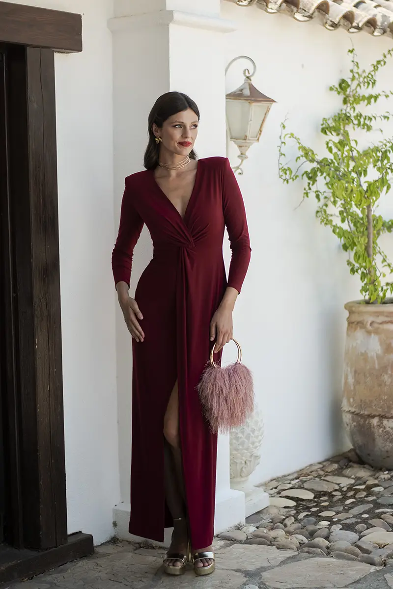 vestido eirena burgundy