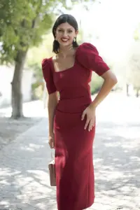 vestido anne granate