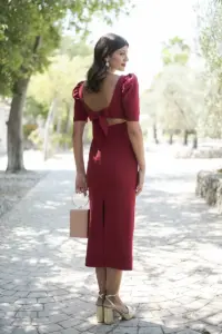 vestido anne granate