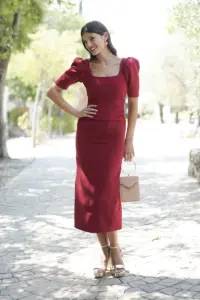 vestido anne granate
