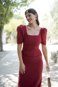 vestido anne granate