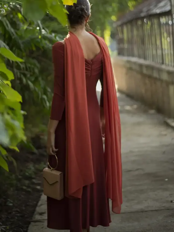 vestido aurenza teja