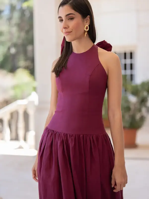 vestido kimberly burgundy