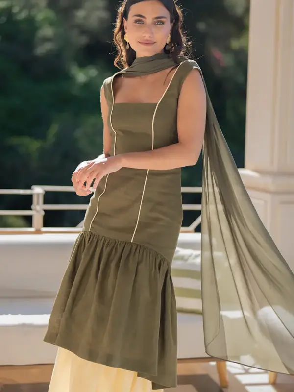 vestido leslie verde