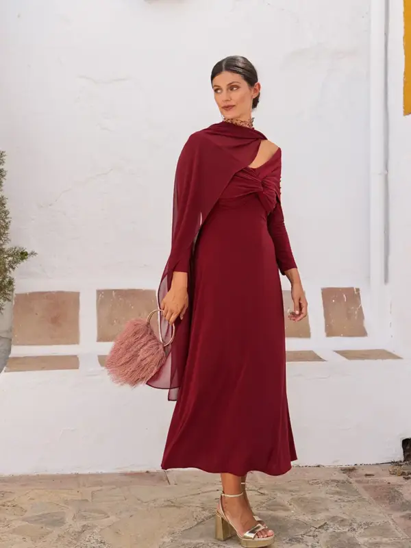 vestido aurenza granate